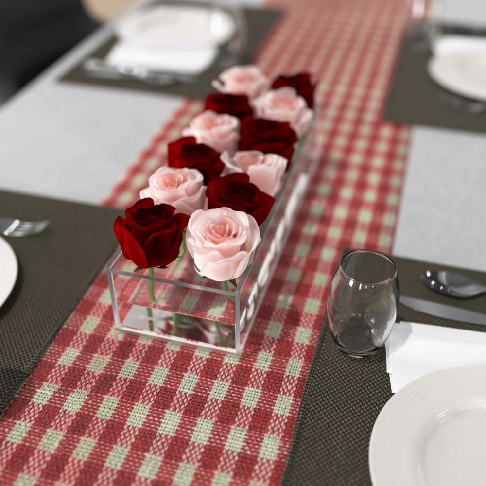 3D product render, floral table centerpiece