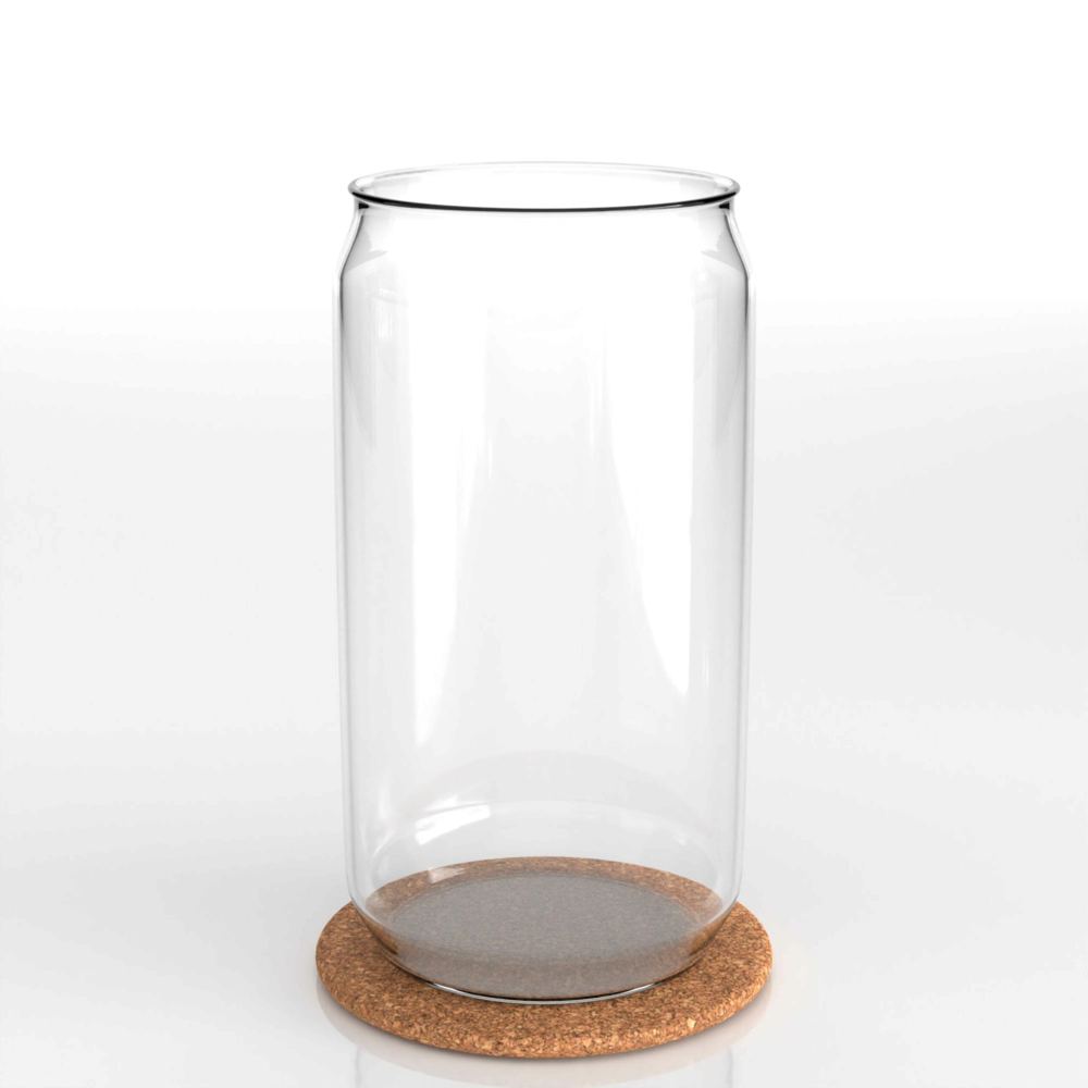 3D product render, glass jar